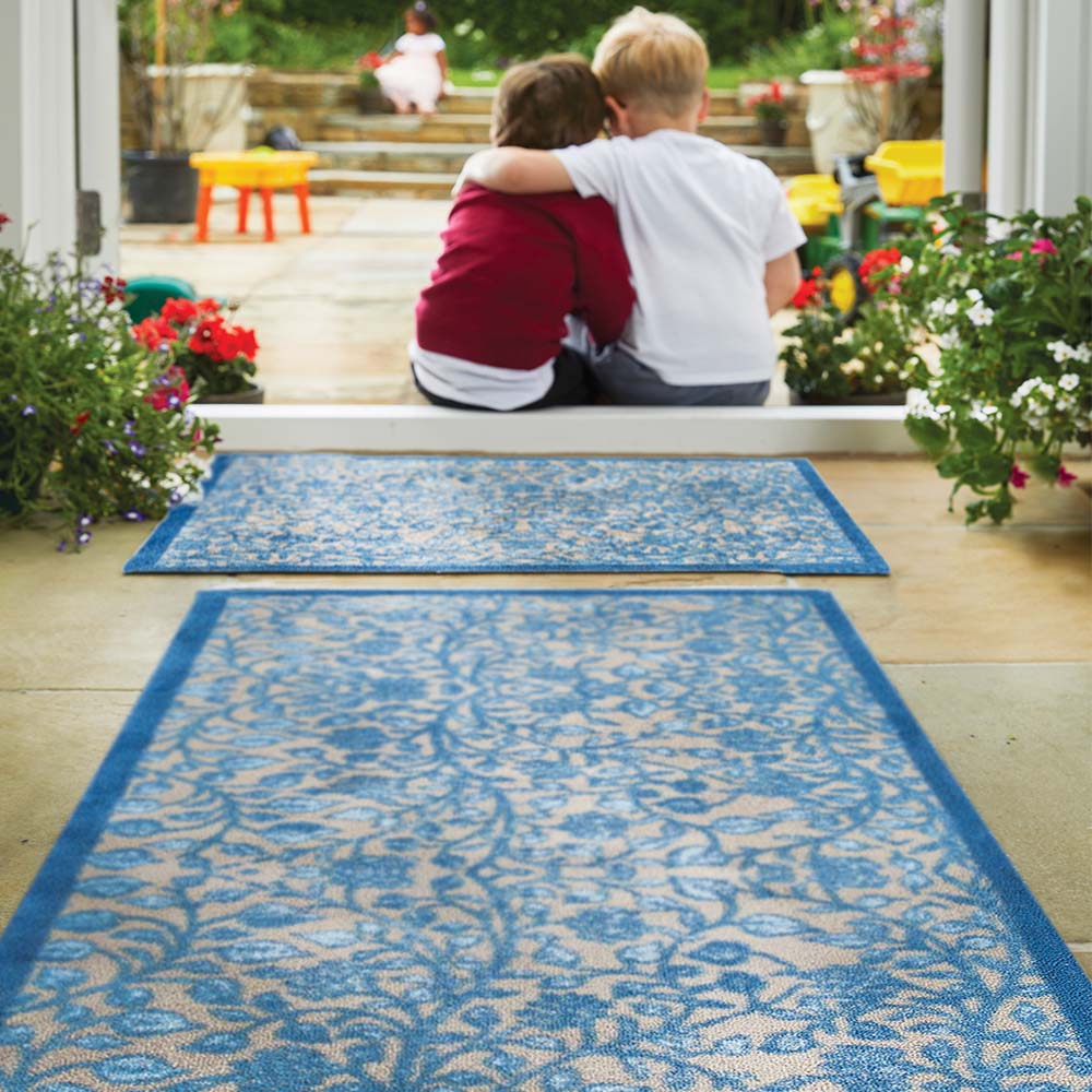 Nature 33 Blue Floral Doormat 3