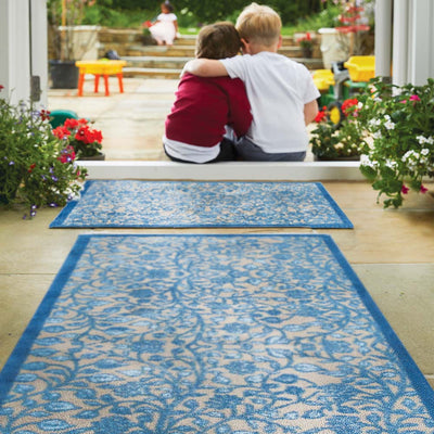 Nature 33 Blue Floral Doormat 3