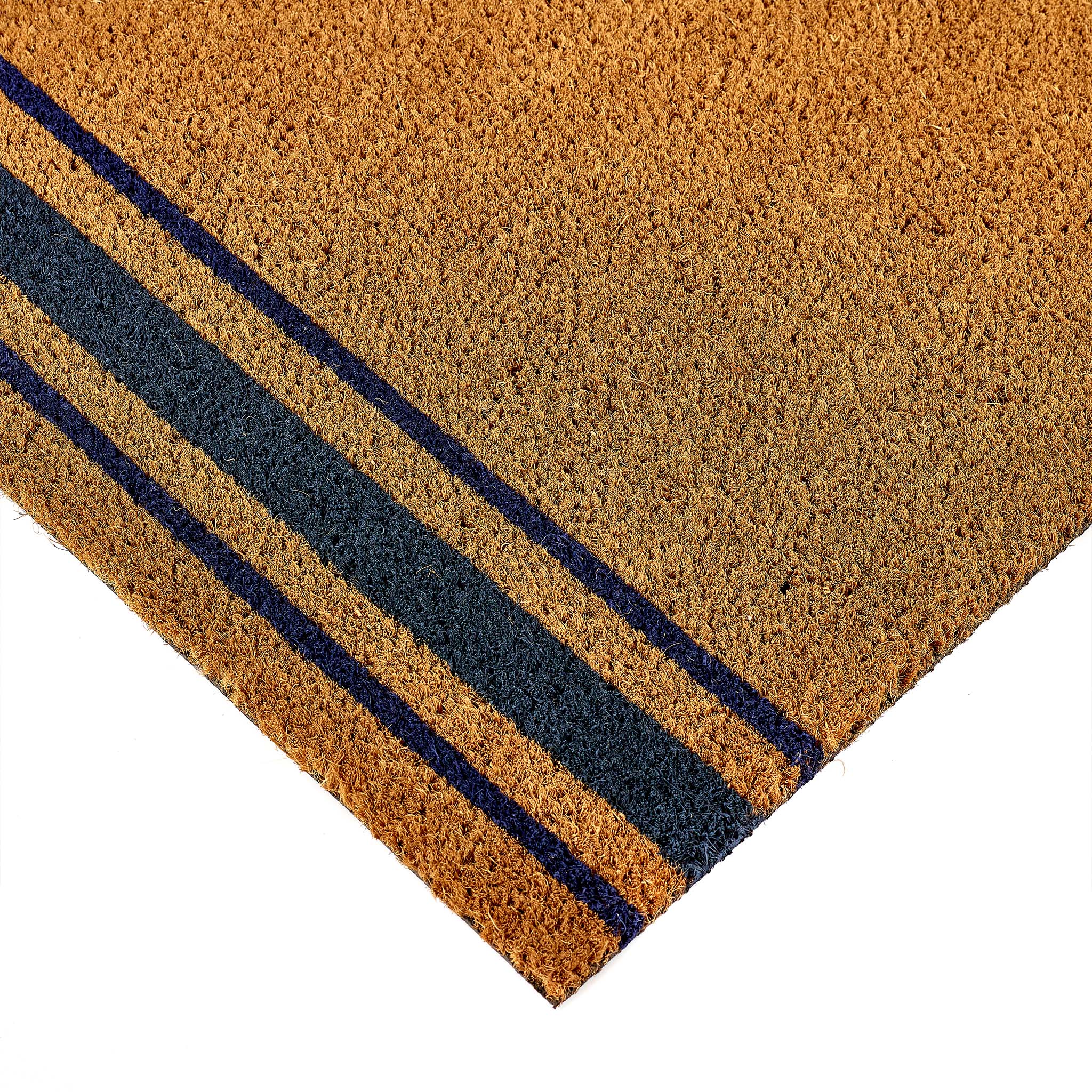 Navy Border Stripe Coir Doormat 4