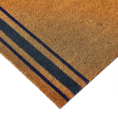 Navy Border Stripe Coir Doormat 4