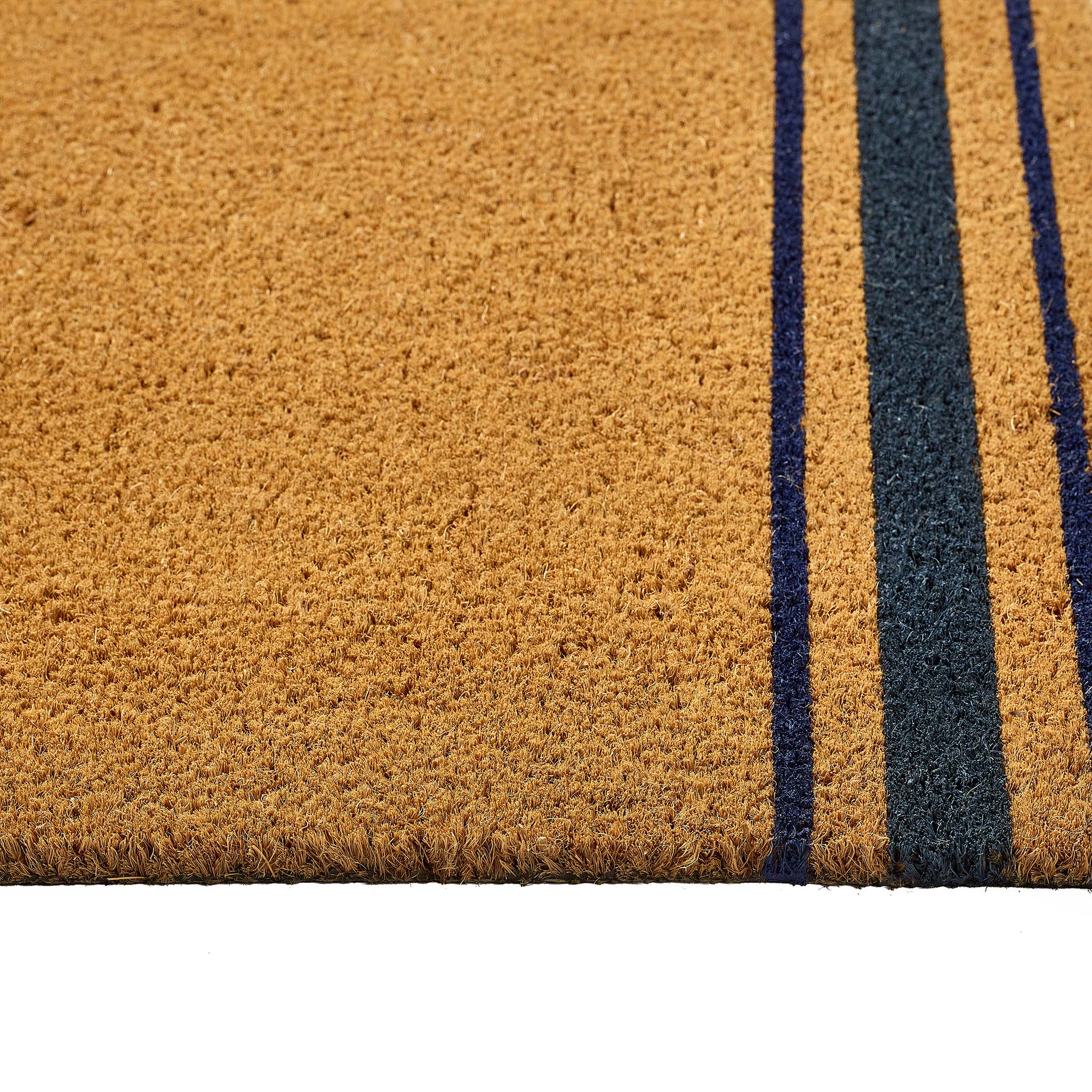 Navy Border Stripe Coir Doormat 3