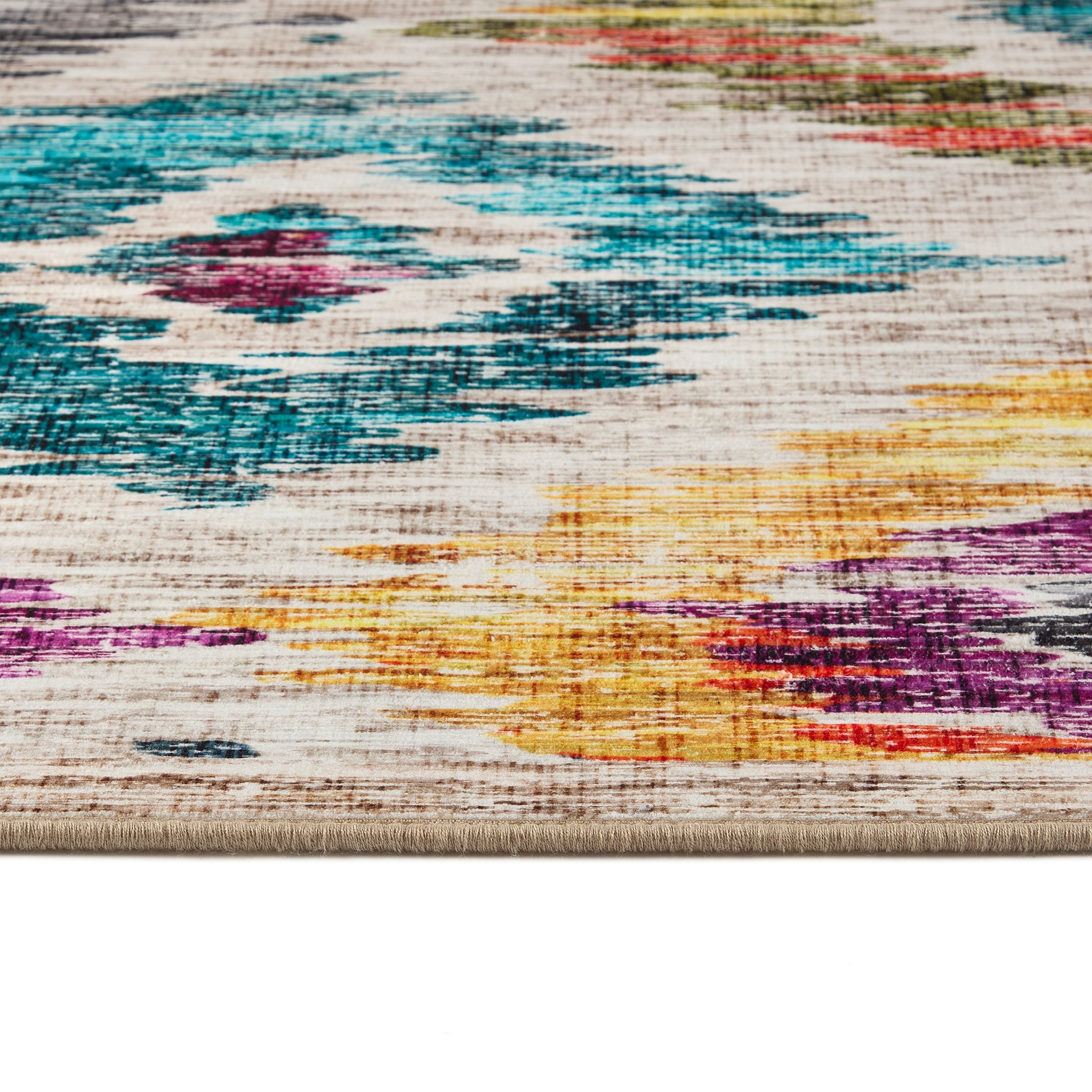 Hug Rug Painted Ikat Washable Rug Texture