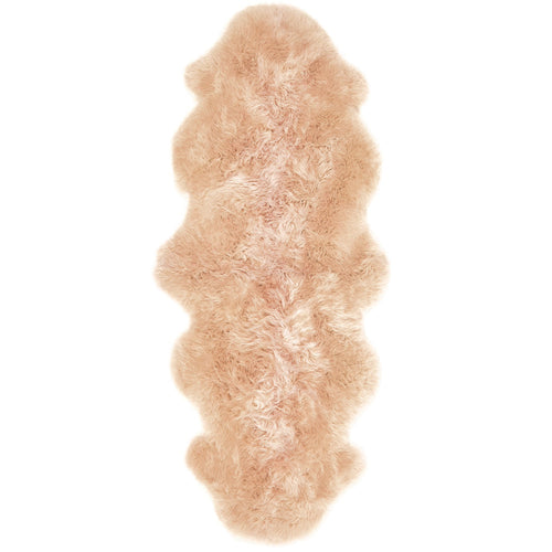 Genuine Sheepskin Rug Peach