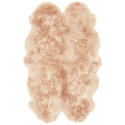 Genuine Sheepskin Rug Peach