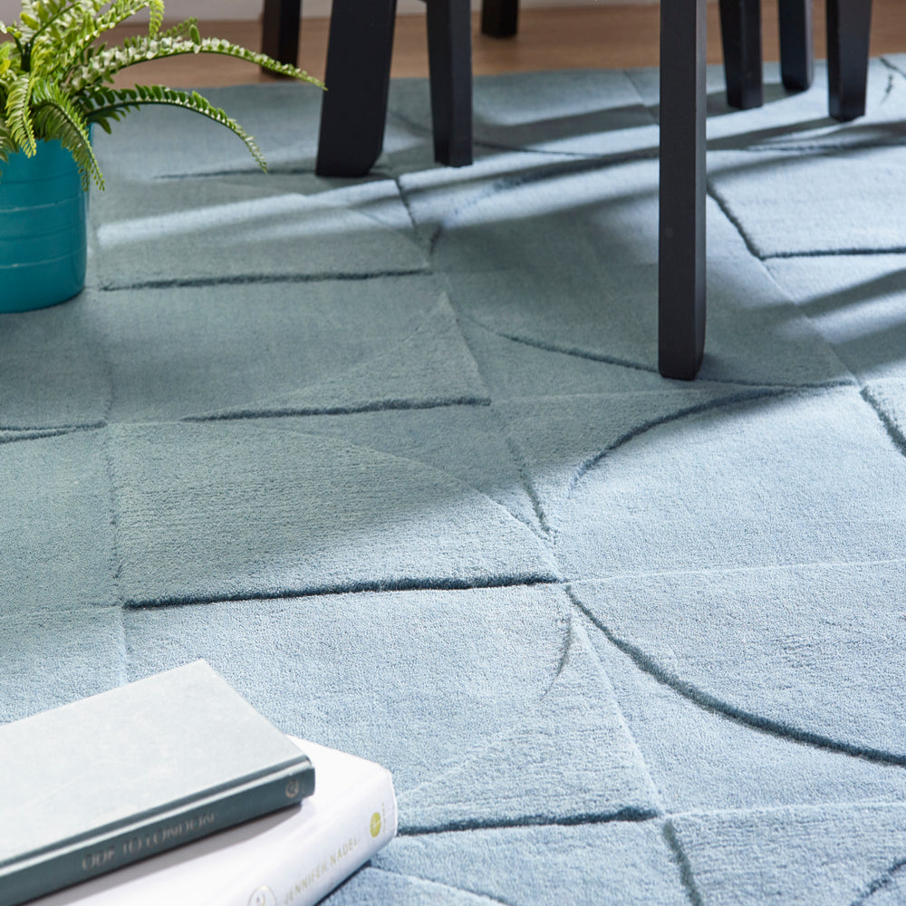Penny Rug Steel Blue 3