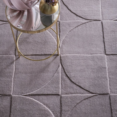 Penny Rug – 100% wool hand-tufted rug in Infinity blue with sculpted 3D geometric pattern.