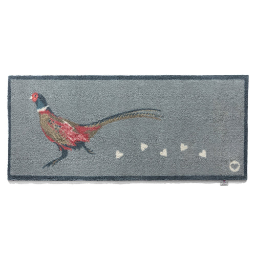 Pheasant 1 Grey Washable Runner 6