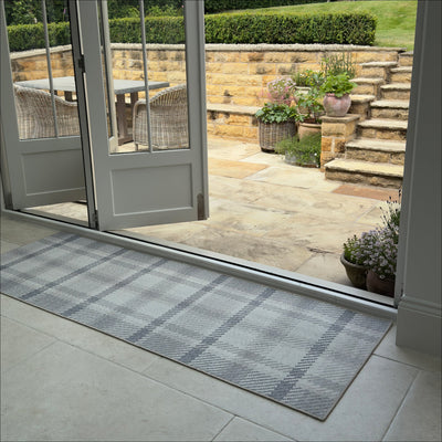 Isla Plaid Neutral Eco-Washable Rug 7