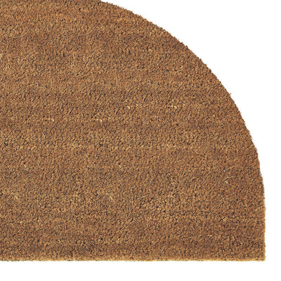 Plain Natural Coir - Half Moon Doormat 2