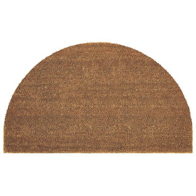 Plain Natural Coir - Half Moon Doormat 1