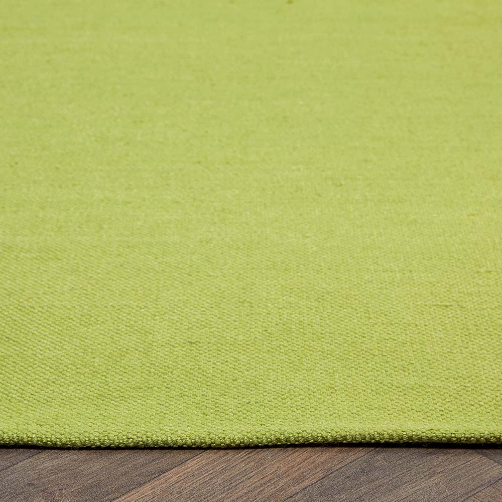 Plain Washable Rug Green 3