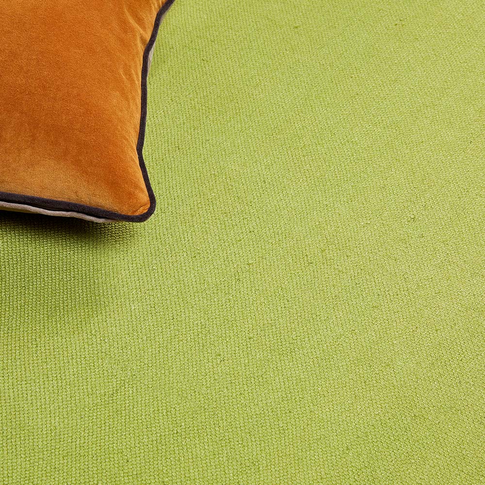 Plain Washable Rug Green 4