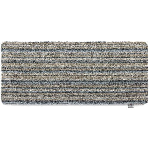 Ribbon Grey Striped Washable Doormat