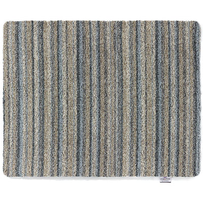 Ribbon Grey Striped Washable Doormat 8