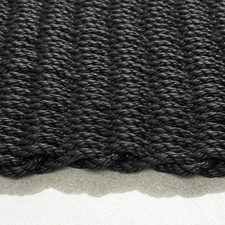 Outdoor Rope Mat Black