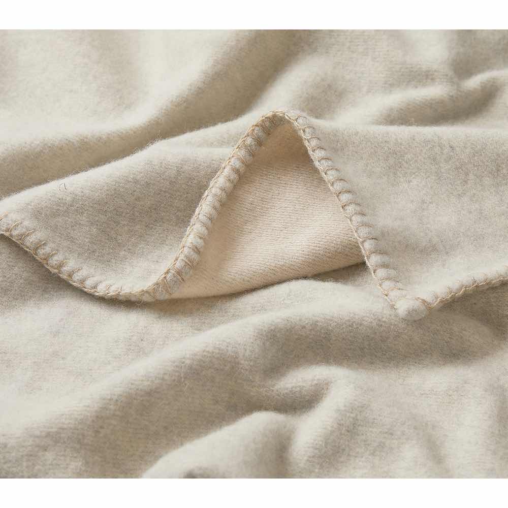 Luxury Wool Throw Ash and Sandstone 5