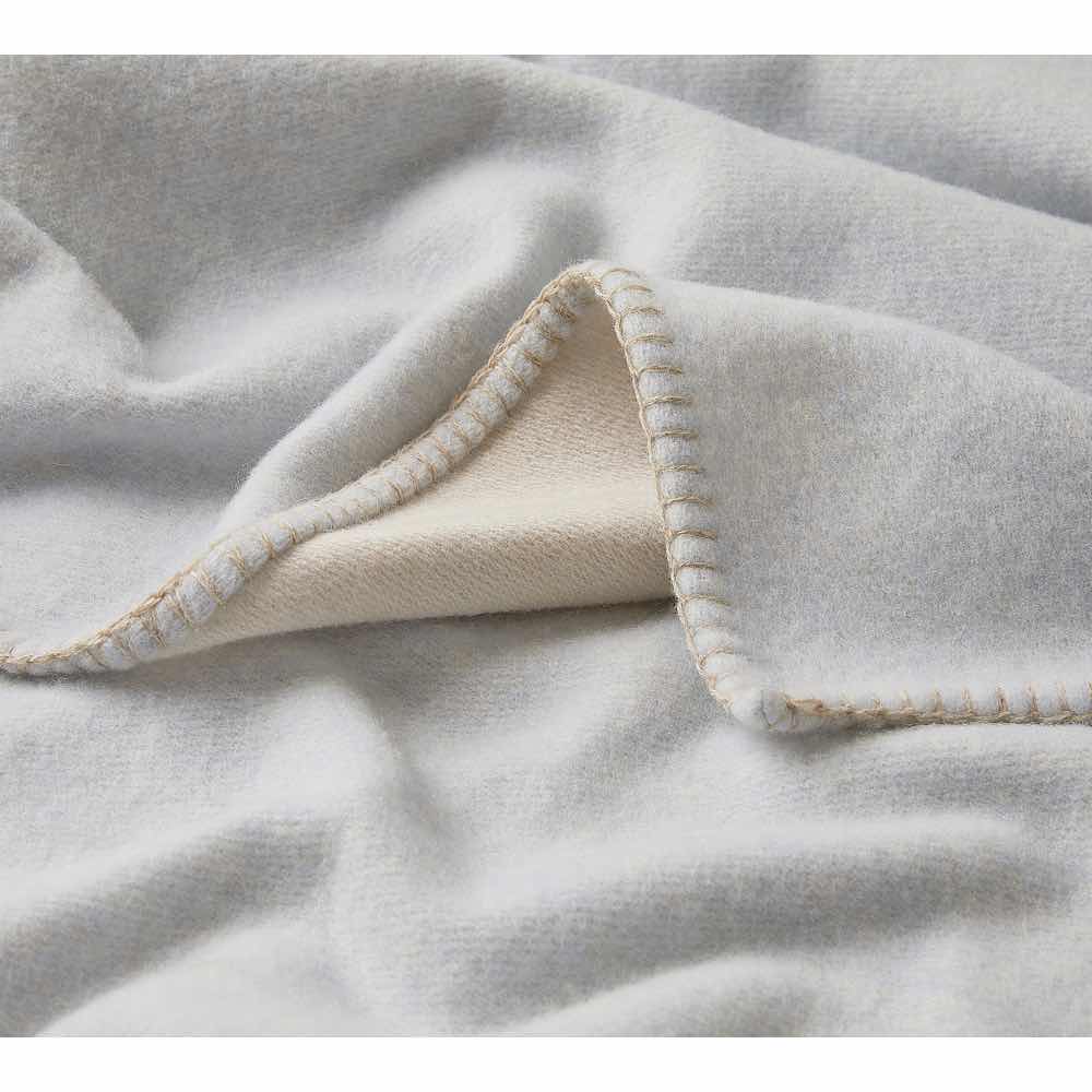 Luxury Wool Throw Ice and Sandstone 7