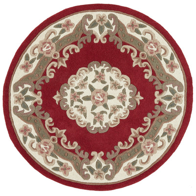 Shensi Aubusson Rug in Wine 3