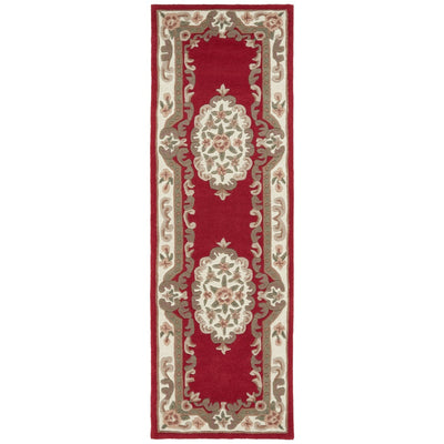 Shensi Aubusson Runner in Wine 2
