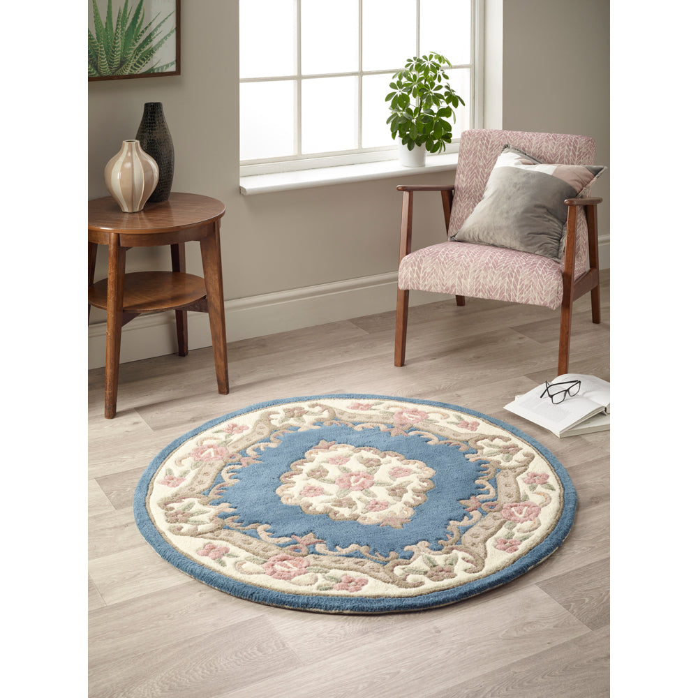 Shensi Aubusson Rug in Blue 6