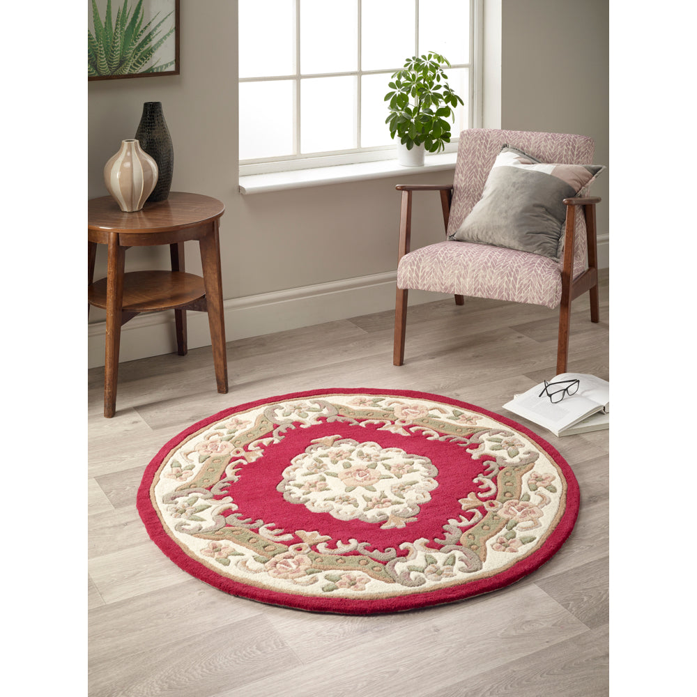 Shensi Aubusson Rug in Wine 5