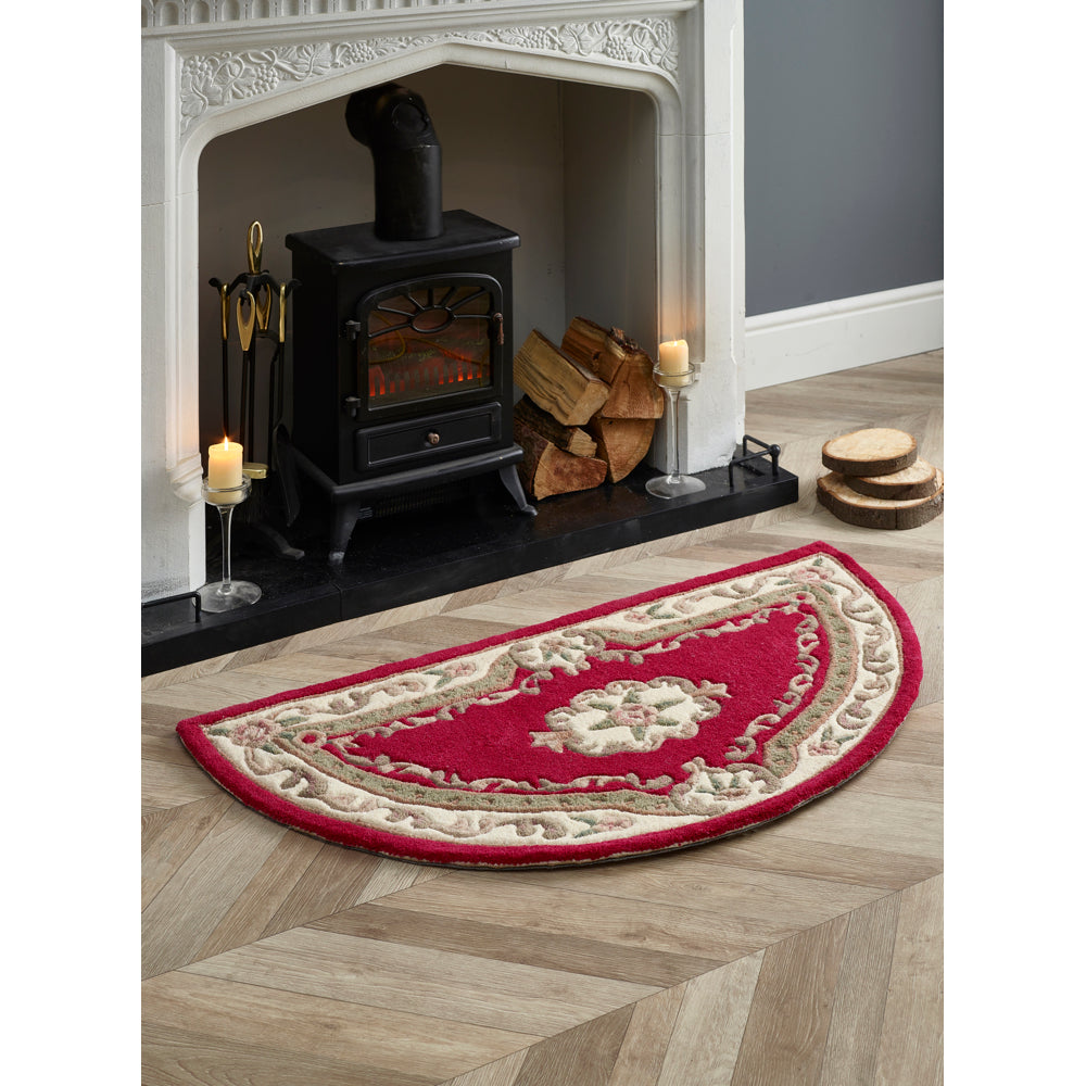 Shensi Aubusson Rug in Wine 6
