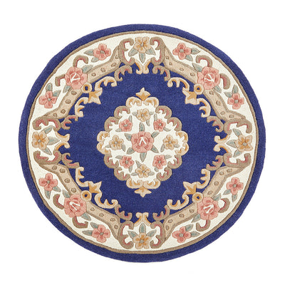 Shensi Aubusson Rug in Navy Blue 9