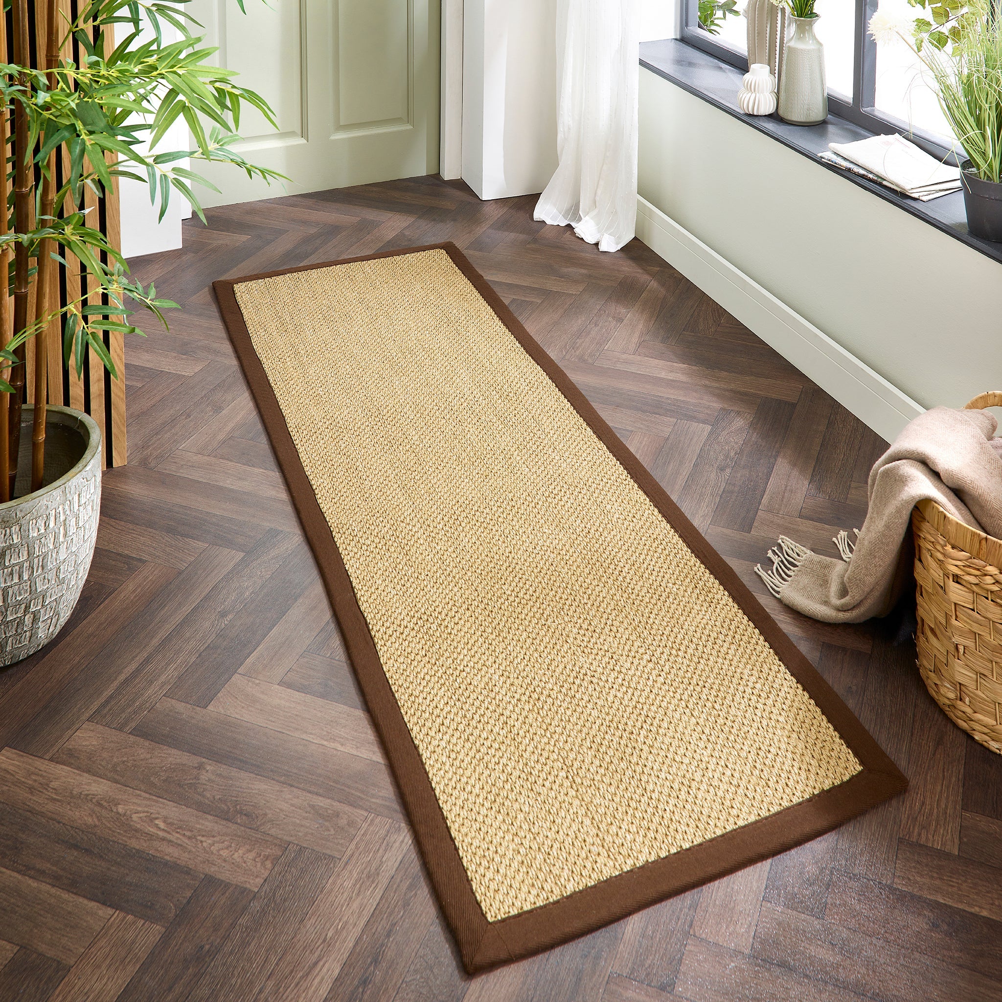 Sisal Runner Natural with Dark Brown Border 6