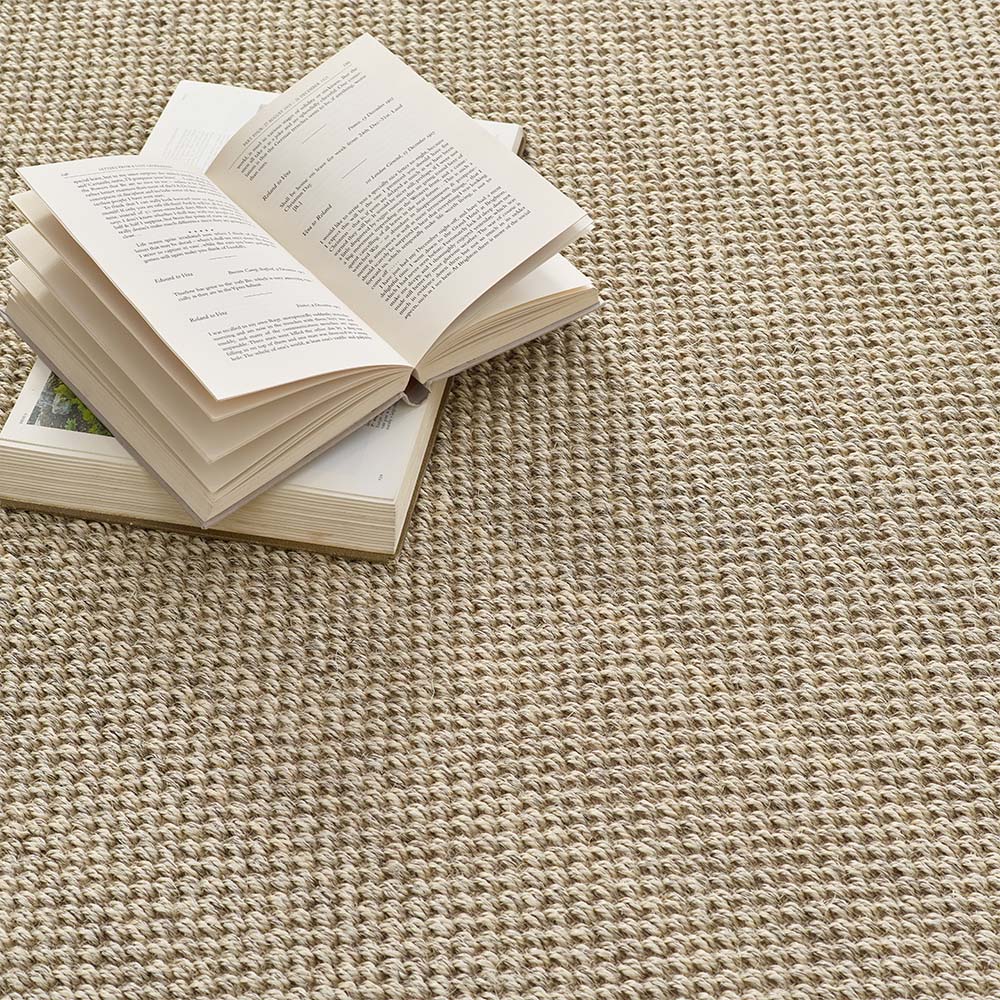 Sisal Rug Light Beige with Sand Border 3