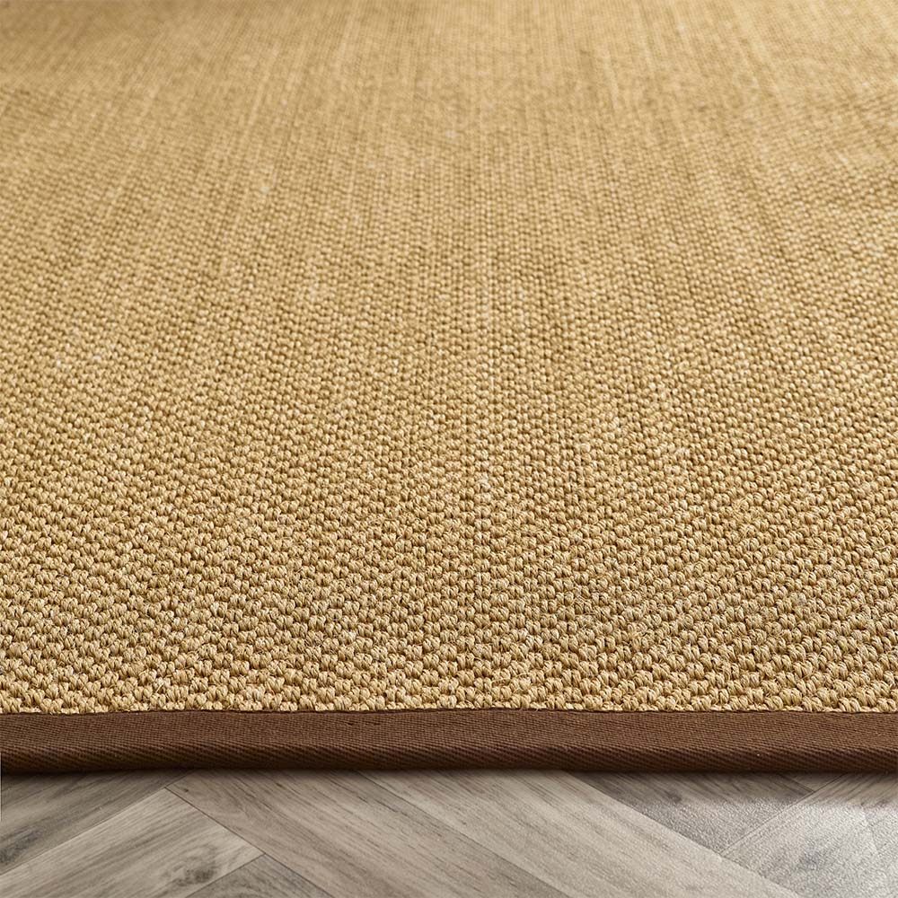 Sisal Rug Natural with Dark Brown Border 5