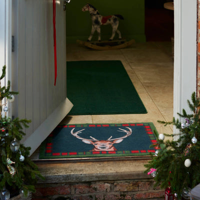 Tartan Stag Washable Doormat 3