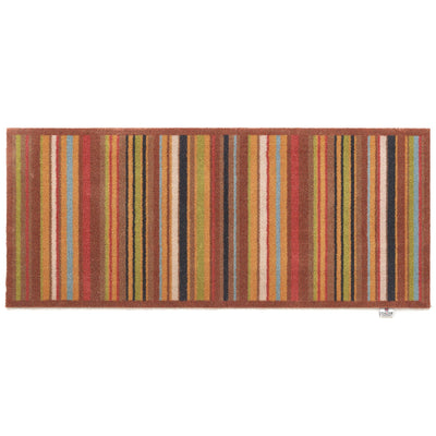 Stripe 70 Red Green Washable Runner 4