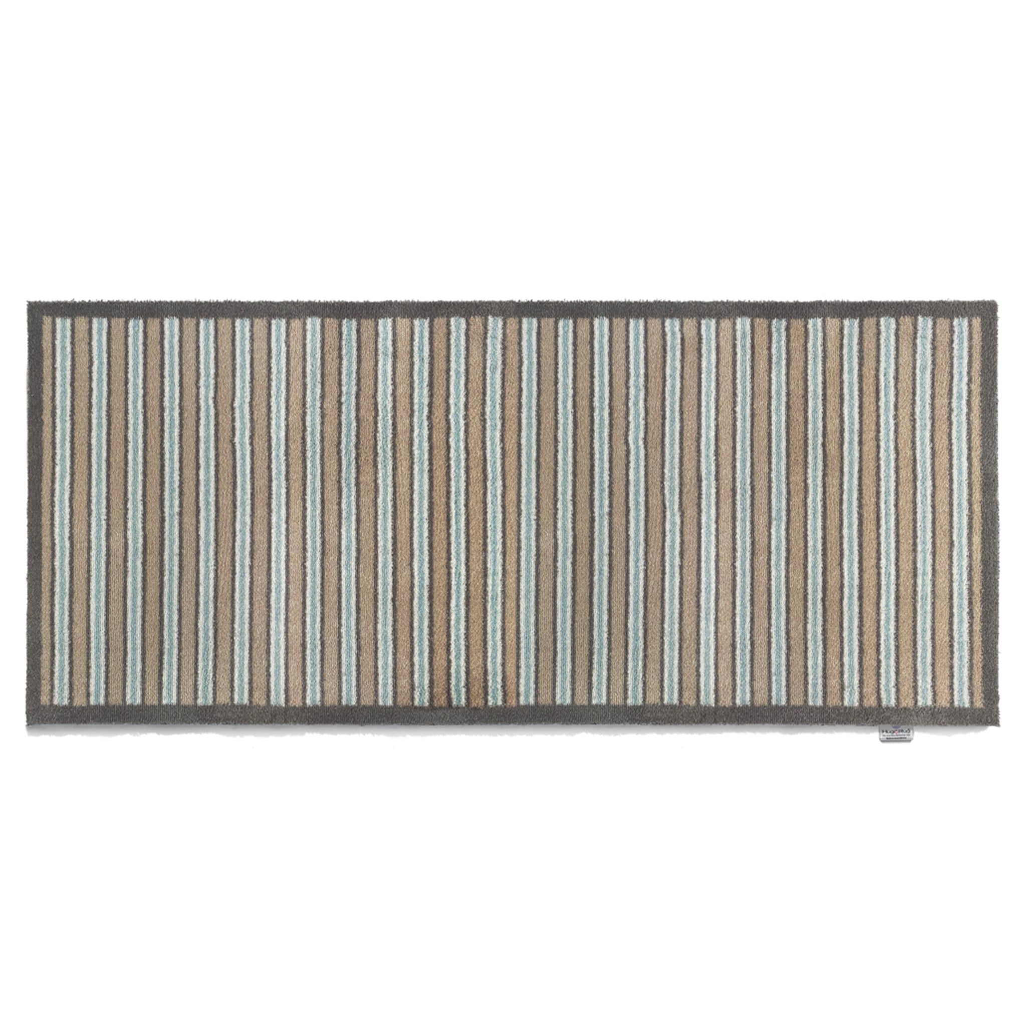 Stripe 83 Beige Blue Washable Runner 4