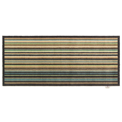 Stripe 84 Blue Green Washable Runner 7