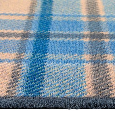 Tartan - Blue Washable Doormat 5