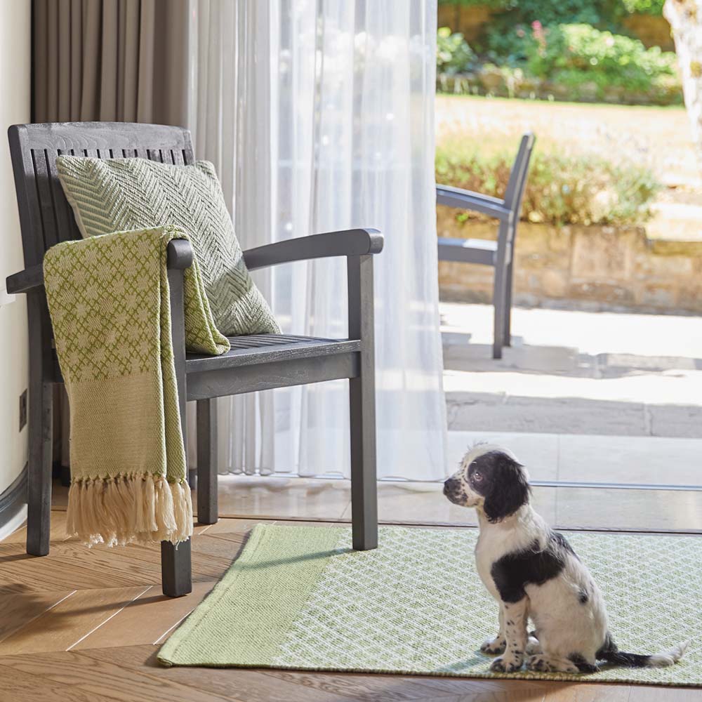 Trellis Throw Green 3