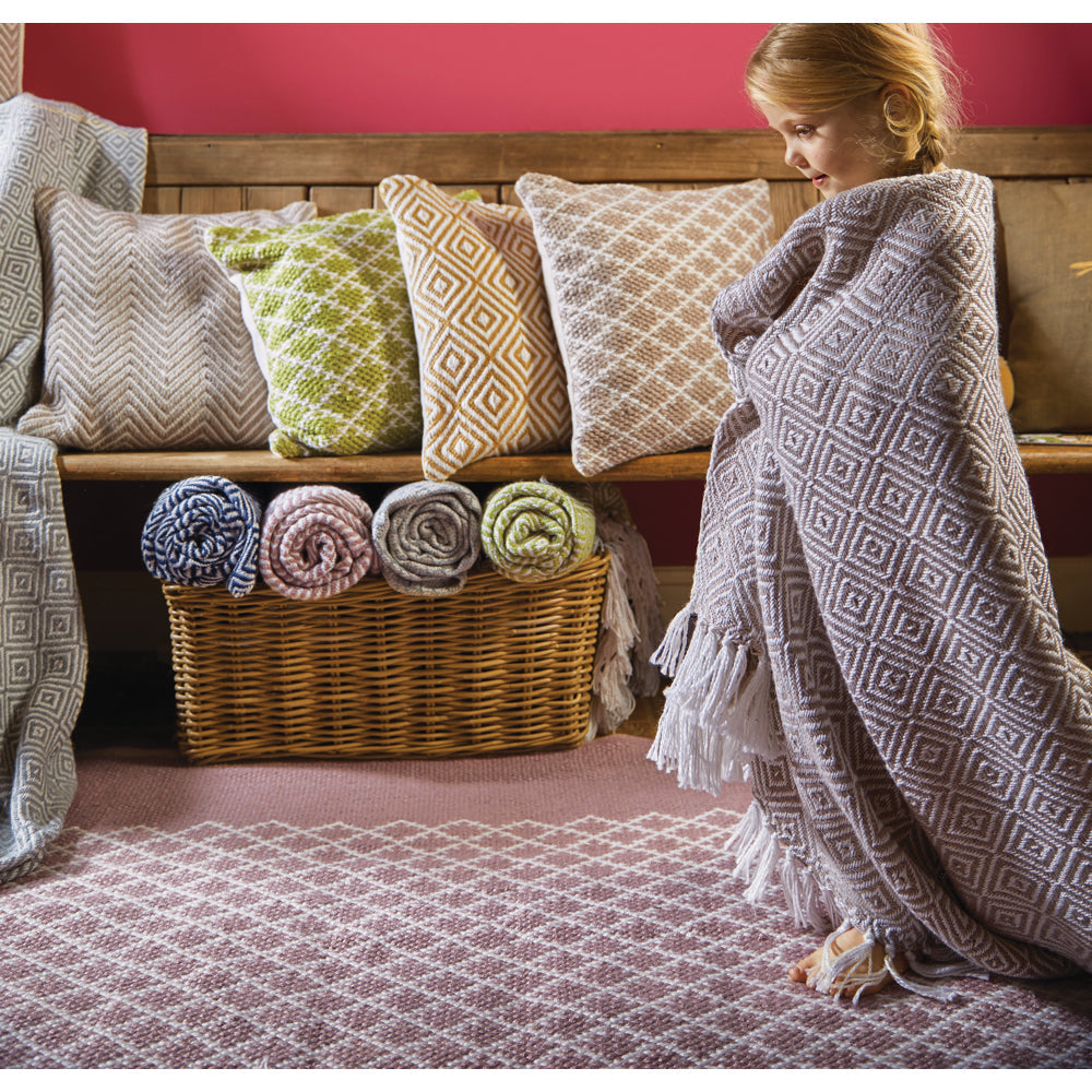 Trellis Washable Rug Rose 2