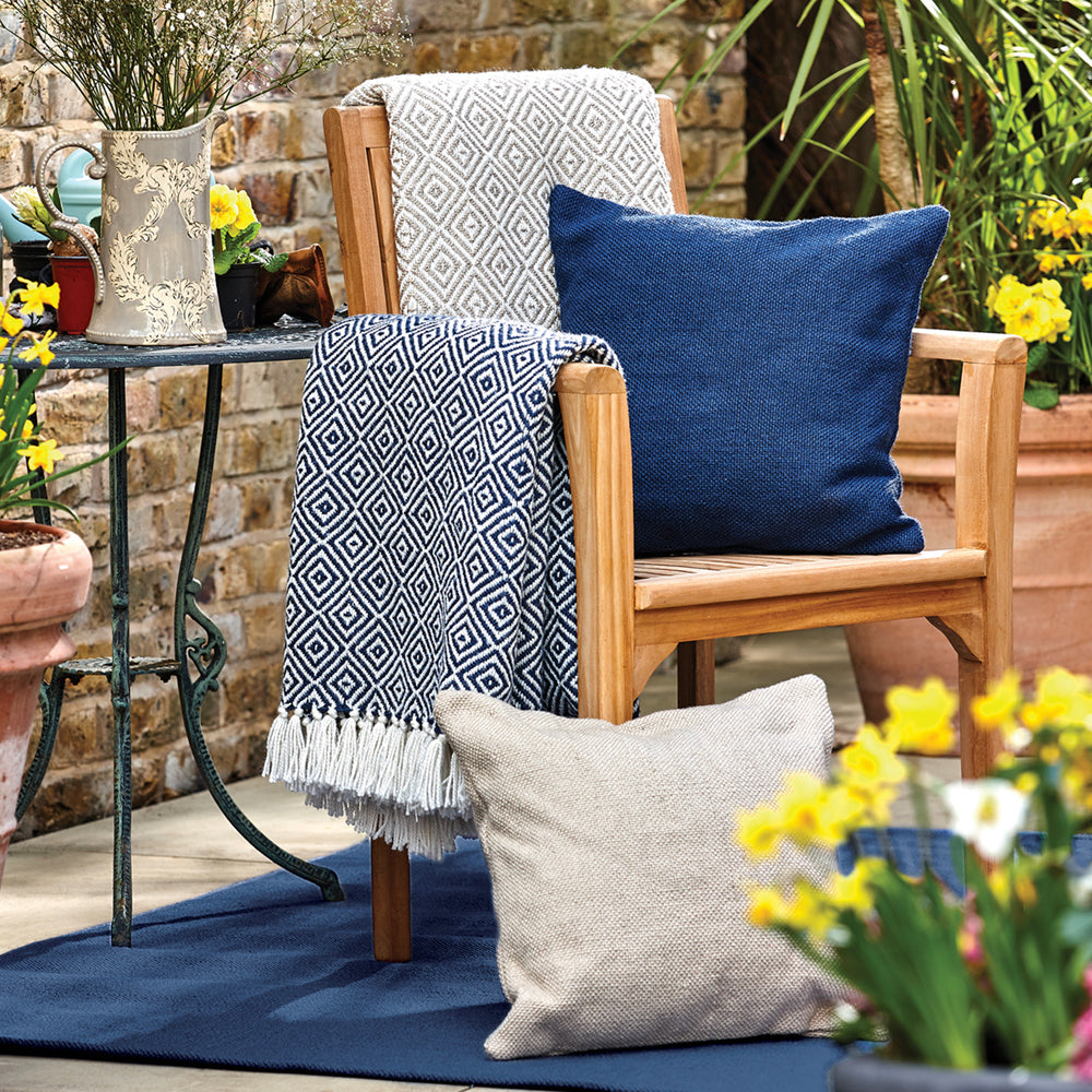 Plain Cushion Navy 2