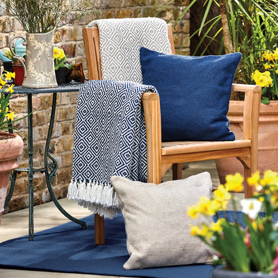 Plain Cushion Navy 2