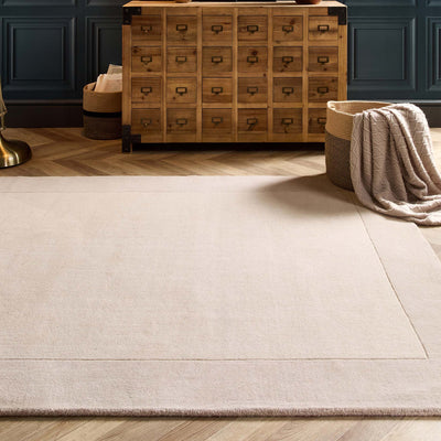 Borders Wool Rug Natural 3