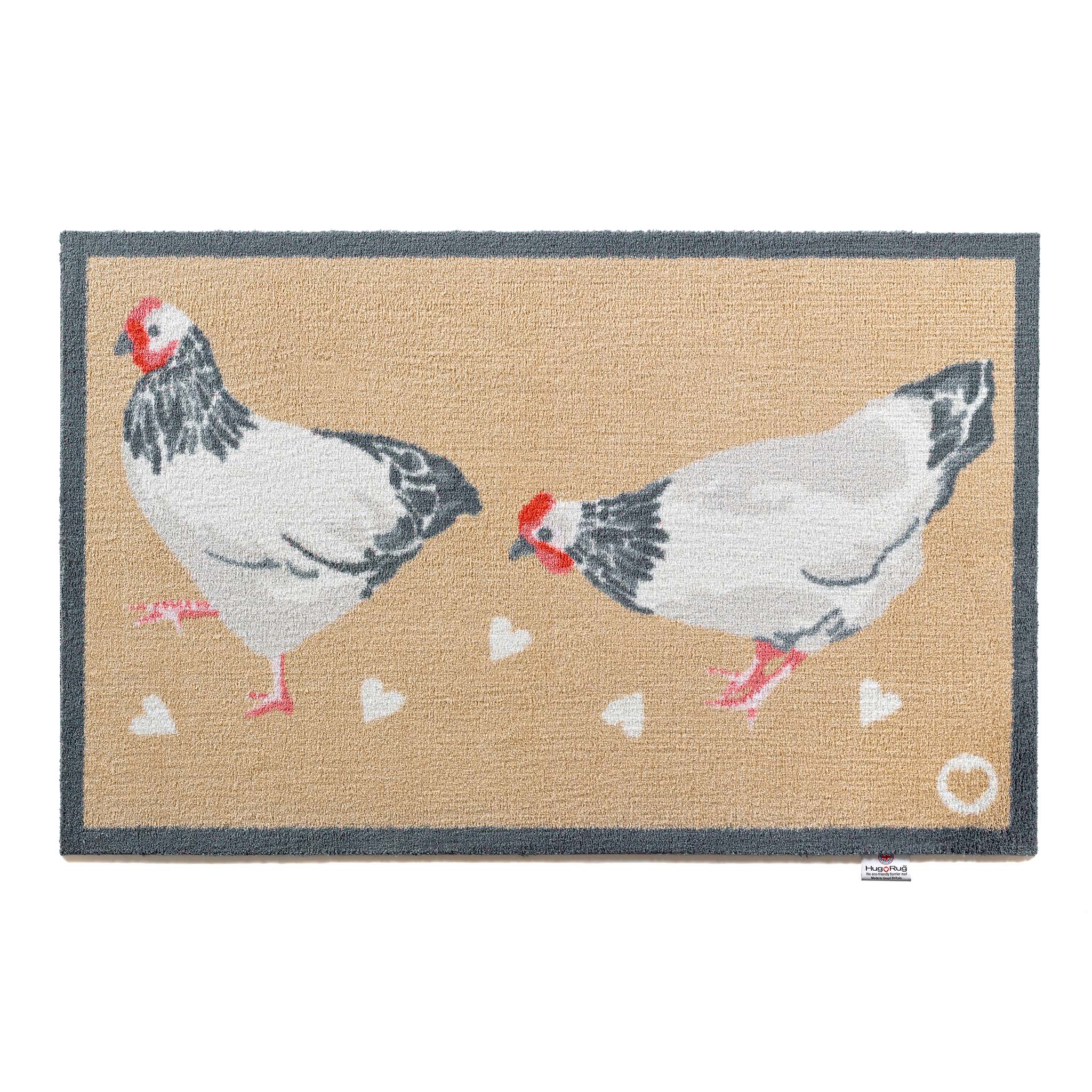 Chicken 1 Beige Washable Doormat 7