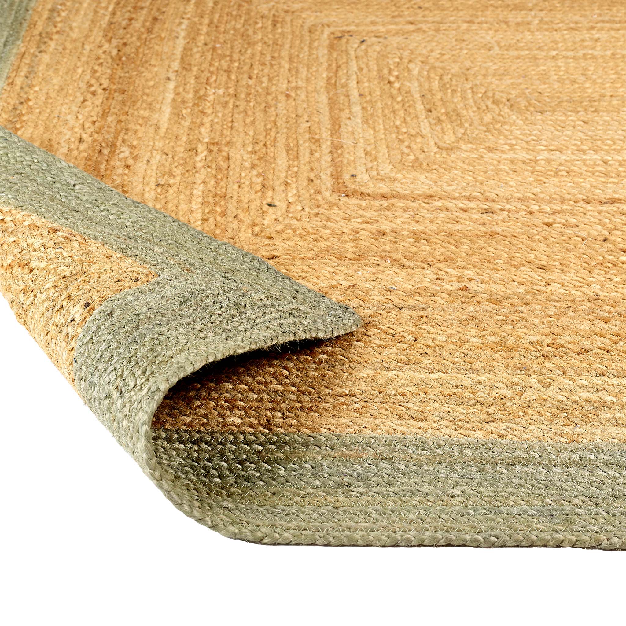 Jute Border Rug Sage Green 8