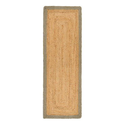 Jute Border Runner Sage Green 9