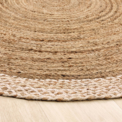 Jute Border Rug Natural White 3