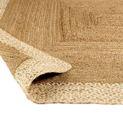 Jute Border Rug Natural White 5