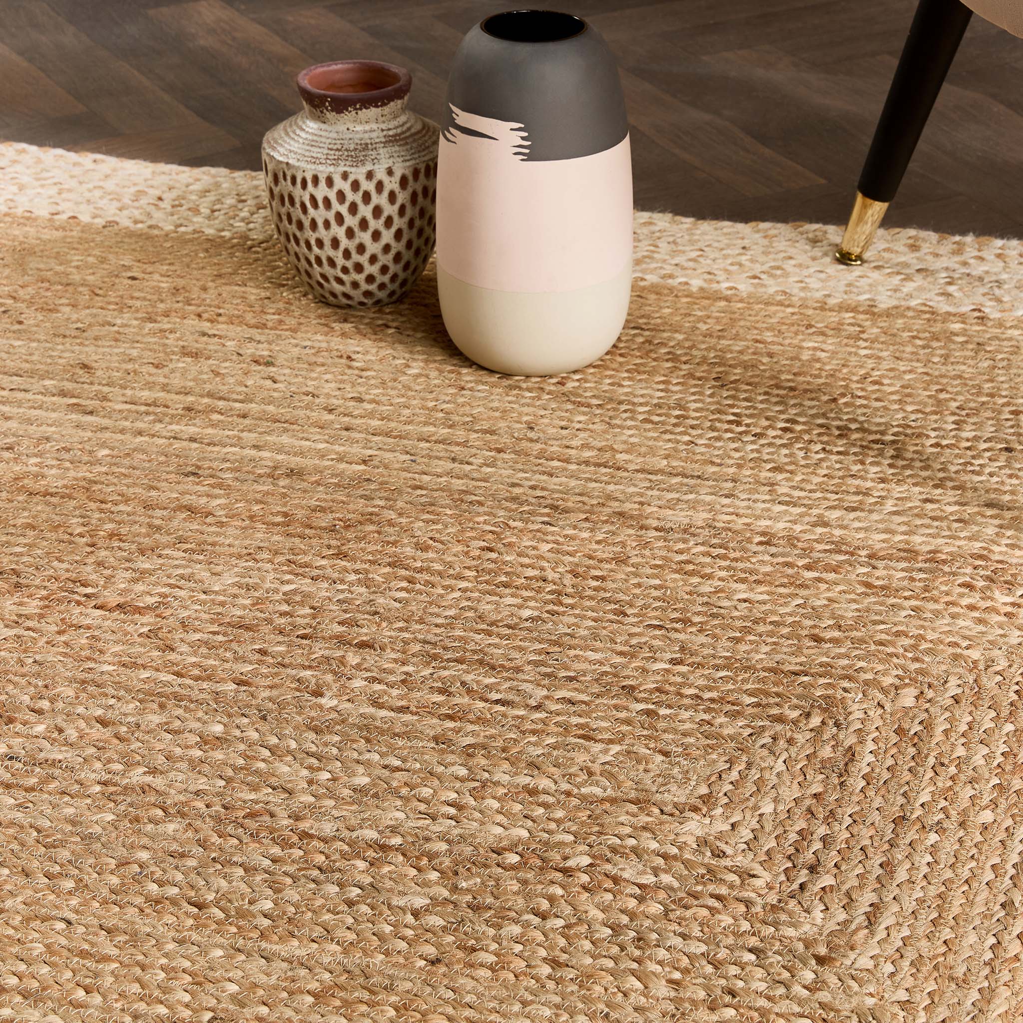 Jute Border Rug Natural White 7