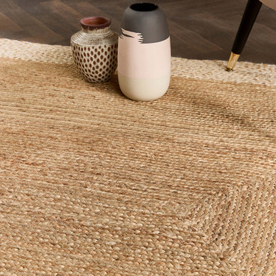 Jute Border Rug Natural White 7