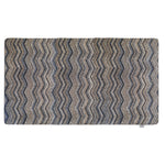 Ribbon Grey Zig Zag Washable Doormat 7