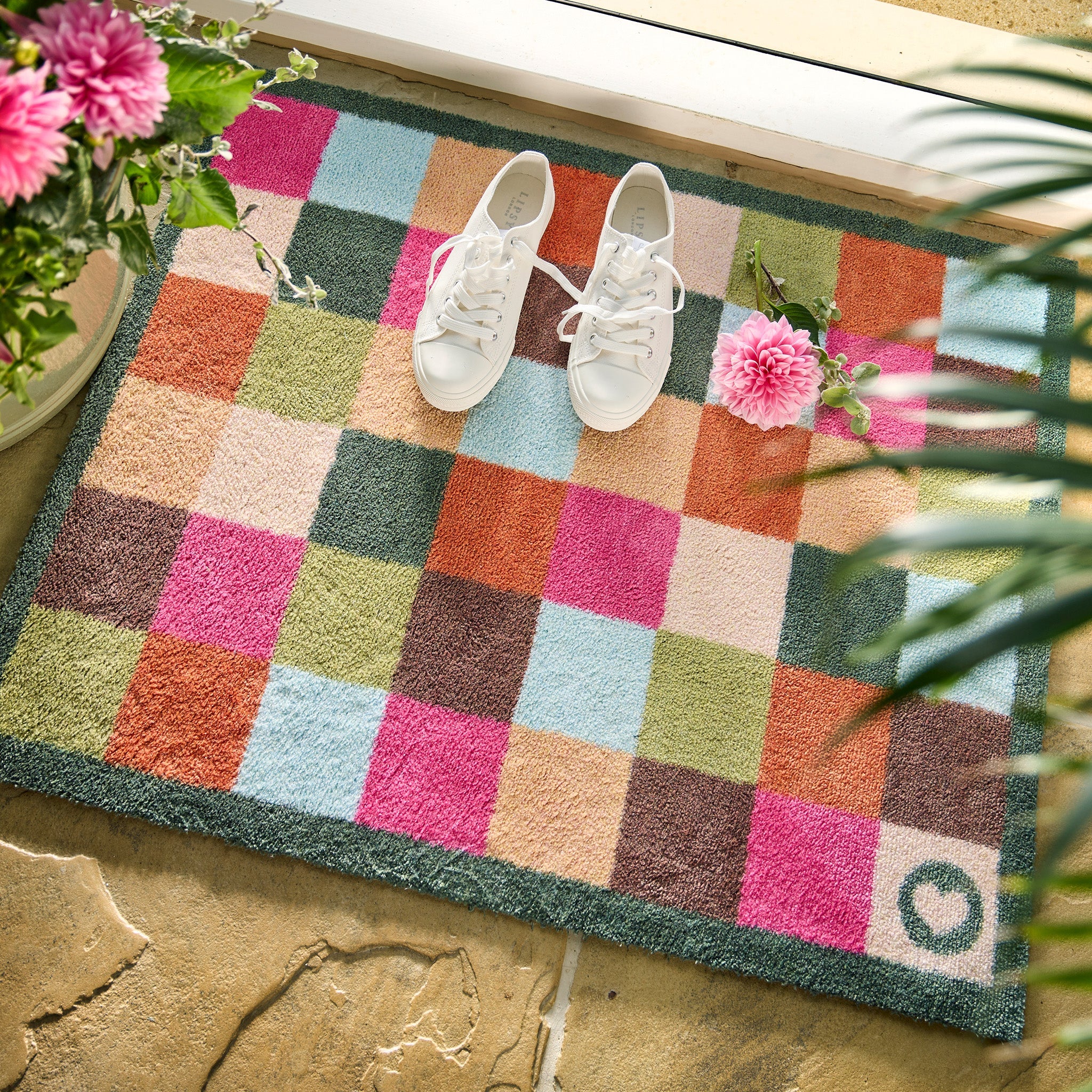 Allsorts Check Washable Doormat 2