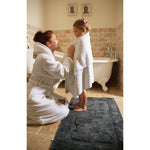 Bamboo Border Graphite Bathmat 2